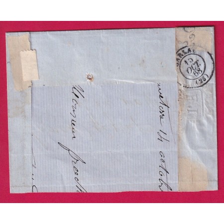 N°29 GC 4769 SAUVETERRE LOT ET GARONNE POUR SARLAY DORDOGNE CAD TYPE 22 INDICE 13 DEVANT DE LETTRE COVER