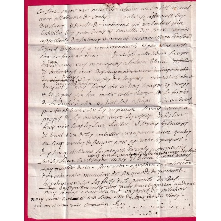 LETTRE DE PARIS 1686 POUR LAMBALLE COTES DU NORD MENTION BRETAGNE MANUSCRIT LETTRE COVER