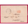 CAD ESSAI HEXAGONAL LYON RHONE 1847 + PP ROUGE POUR MONTPELLIER HERAULT LETTRE COVER