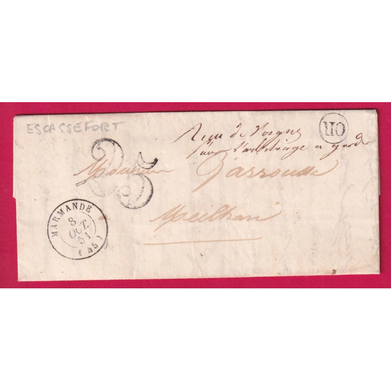 CAD TYPE 15 MARMANDE OR ESCASSEFORT POUR MEILHAN LETTRE COVER