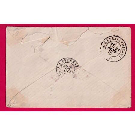 N°60 PARIS ETOILE 16 R TURBIGO POUR CHATEAUTHIERRY AISNE LETTRE COVER