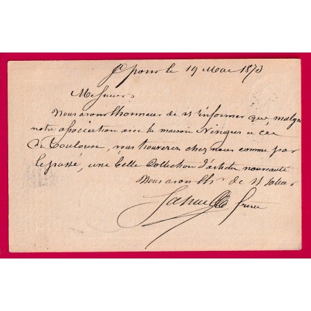 N°59 GC 3822 ST PONS HERAULT POUR GRENOBLE ISERE CARTE PRECURSEUR LETTRE COVER