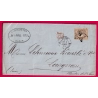 N°56 PARIS ETOILE 18 R AMSTERDAM POUR LANGNAU SUISSE 1873 LETTRE COVER