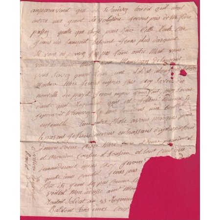 MARQUE N°78 ARMEE D' ALLEMAGNE 1809 POUR PLOERMEL MORBIHAN MENTION DIVISION DU GENERAL BOUDET LETTRE COVER