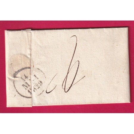 MARQUE P72P MANTES SEINE ET OISE 1829 POUR GAILLON EURE INDICE 11 LETTRE COVER