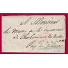 MARQUE 62 CLERMONT FERRAND AU VERSO UTILISE EN DEBOURSE 1809 MINISTRE DE LA GUERRE PUY DE DOME LETTRE COVER