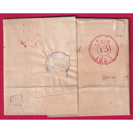ALLEMAGNE DUSSELDORF + CPR2 ENTREE PRUSSE PAR GIVET ARDENNES 1825 LETTRE COVER