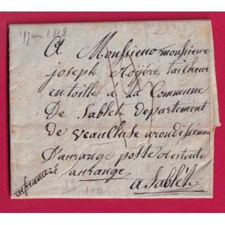 ARMEE ITALIE LETTRE DE MESSINE MESSINA ITALIA 1808 POUR SABLET VAUCLUSE LETTRE COVER