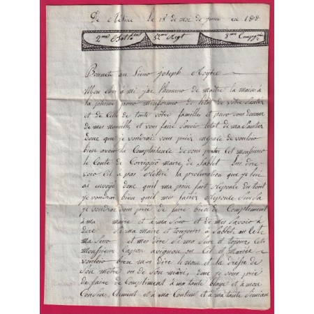 ARMEE ITALIE LETTRE DE MESSINE MESSINA ITALIA 1808 POUR SABLET VAUCLUSE LETTRE COVER