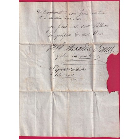 ARMEE ITALIE LETTRE DE MESSINE MESSINA ITALIA 1808 POUR SABLET VAUCLUSE LETTRE COVER