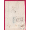 PARIS 1854 2 CACHETS TAXE 15C PUIS 30C BUREAU 1 REEXPEDITION AU HAVRE SEINE INFERIEURE AU DOS INCONNU A L'APPEL LETTRE