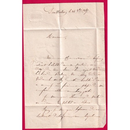 CAD TYPE 15 BEZIERS HERAULT 1847 OR PUISSALICON POUR MONTAGNAC LETTRE COVER