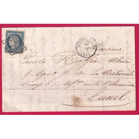 N°4 GRILLE MONTPELLIER HERAULT POUR LUNEL HERAULT DEVANT DE  1850 LETTRE COVER