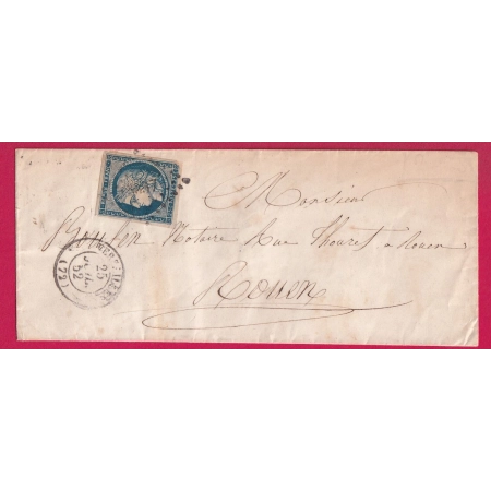 N°4 PC 3537 VERSAILLES SEINE ET OISE POUR ROUEN SEINE INFERIEURE LETTRE COVER
