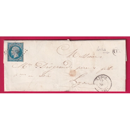 N°14 PC 3578 LE VIGAN GARD OR LOVES POUR LYON RHONE LETTRE COVER