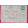 N°60 CAD TYPE 16 COLLOBRIERE VAR POUR MARSEILLE LETTRE COVER