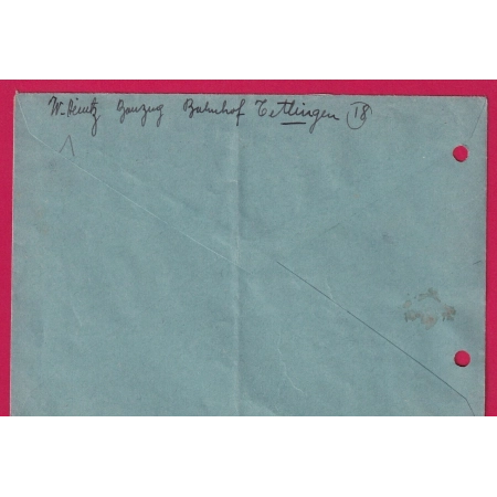 ALSACE LORRAINE AMBULANT METZ SAARBRUCKEN 1944 POUR STRASBOURG BAS RHIN MOSELLE LETTRE COVER