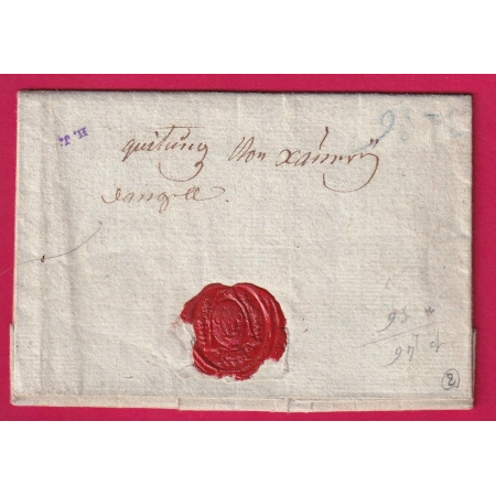 MARQUE CHATELLERAULT VIENNE 1788 LENAIN N°3A POUR MOOSCH HAUT RHIN LETTRE COVER