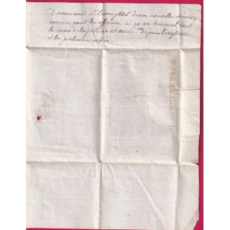 MARQUE CHATELLERAULT VIENNE 1788 LENAIN N°3A POUR MOOSCH HAUT RHIN LETTRE COVER
