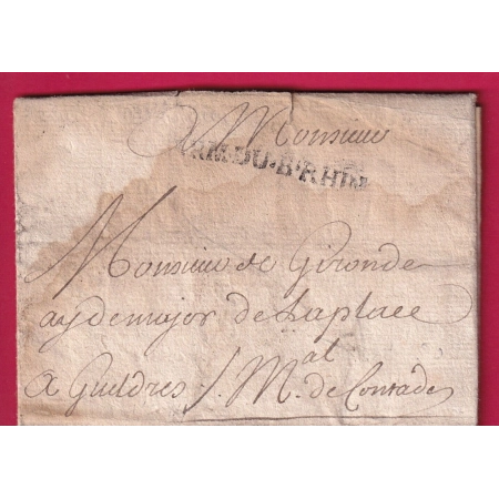 MARQUE ARMEE DU BAS RHIN CONTRESEING DE FRANCHISE MARECHAL DE CONTADES CAMPS DE RECKLINGHAUSEN ALLEMAGNE 1758