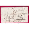 DEBOURSE DEB 55 LONGUYON TAMPON + MANUSCRIT 1825 MOSELLE DEPART SEDAN ARDENNES POUR PARIS LONGUYON 2 FOIS LETTRE COVER