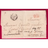 CAD TYPE 15 CHAMBRE DES DEPUTES PARIS 1842 + PP ROUGE POUR PIERRELATTE DROME REEXP NIMES GARD  LETTRE COVER