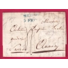 MARQUE SARDE MOUTIERS SAVOIE EN BLEU 1829 POUR ANNECY HAUTE SAVOIE LETTRE COVER