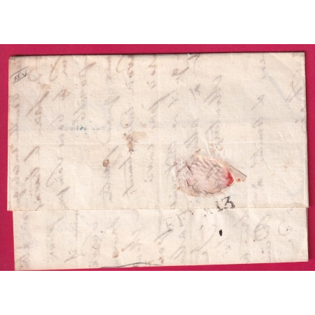 MARQUE SARDE MOUTIERS SAVOIE EN BLEU 1829 POUR ANNECY HAUTE SAVOIE LETTRE COVER
