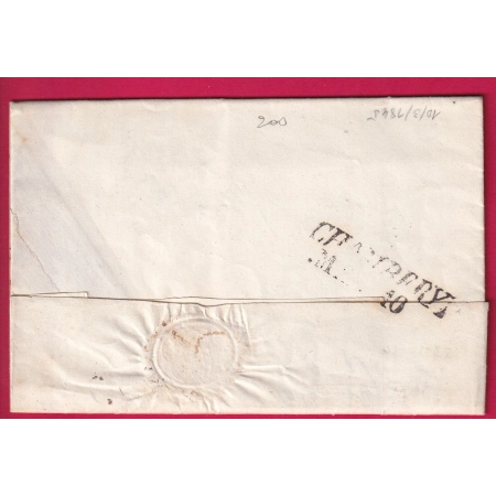 MARQUE SARDE ST GENIX SAVOIE FRANCHISE LE JUGE DE MANDEMENT POUR CHAMBERY 1845 LETTRE COVER