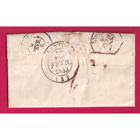 MARQUE SARDE ST MICHEL DE MAURIENNE SAVOIE POUR NANTUA AIN 1845 LETTRE COVER