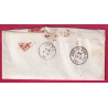 N°14 PC 3537 VERSAILLES TAXE TAMPON 4 AFFRANCH INSUFF POUR MONS BELGIQUE LETTRE COVER
