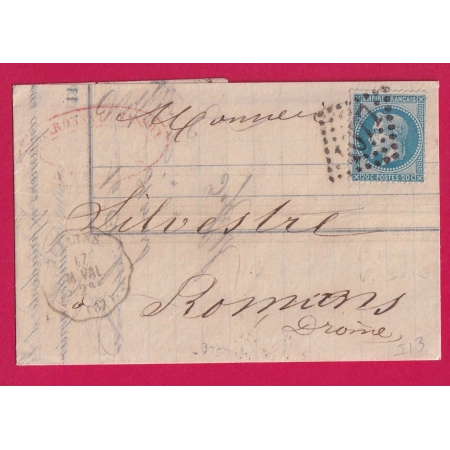 N°29 CONVOYEUR STATION TULLINS ISERE POUR ROMANS DROME INDICE 13 LETTRE COVER
