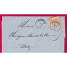 ALSACE LORRAINE N°5 HAYANGE HAYINGEN MOSELLE POUR METZ 1871 LETTRE COVER