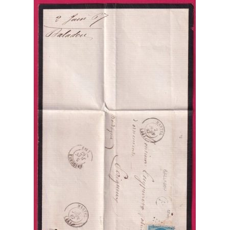 N°22 GC 2244 MARTEL LOT BOITE RURALE F BALADOU POUR PERIGUEUX DORDOGNE LETTRE COVER