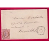 N°58 AMBULANT MARSEILLE A LYON LOSANGE LM1° POUR VERSAILLES TARIF CARTE DE VISITE LETTRE COVER