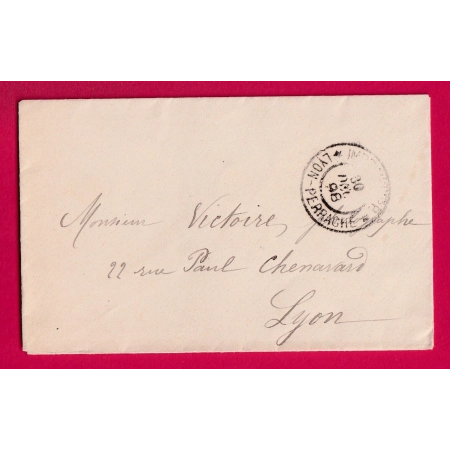 CAD IMPRIME PP LYON PERRACHE 1898 POUR LYON RHONE LETTRE COVER