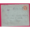 N°94 CHARGEMENT LYON RECOMMANDE EN VIOLET RHONE 1886 POUR PARIS LETTRE COVER