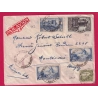 N°311 284A 392 393 ALTKIRCH HAUT RHIN PAR AVION MONTEVIDEO URUGUAY 1938 LETTRE COVER