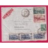 N°411 391 392 394 PARIS 1939 PAR AVION MONTEVIDEO URUGUAY LETTRE COVER