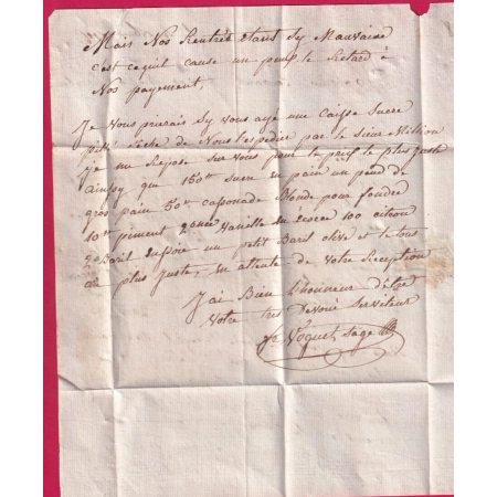 MARQUE CONQUIS 84 MOUTIERS SAVOIE 1818 POUR CHAMBERY LETTRE COVER