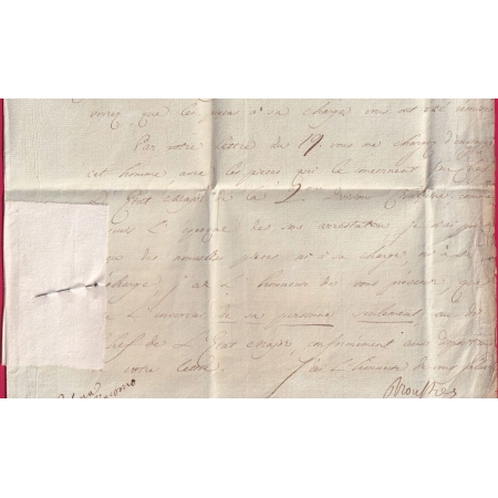 ARMEE ITALIE LE COMMANDANT DE LA PLACE DE MILAN SIGNE GENERAL BROUSSIER AN10 1802 POUR MILAN LETTRE COVER