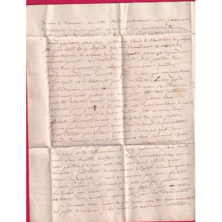 MARQUE 62 MONTAIGU PUY DE DOME MENTION ACQUITTE AU BUREAU TAXE ANNULE POUR CHALON SUR SAONE 1817 LETTRE COVER