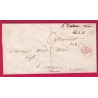 BOITE RURALE SEULE B LAUDUN GARD + DECIME RURAL POUR AVIGNON VAUCLUSE 1845 LETTRE COVER