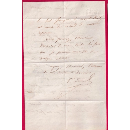 BOITE RURALE SEULE B LAUDUN GARD + DECIME RURAL POUR AVIGNON VAUCLUSE 1845 LETTRE COVER