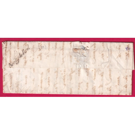 CURSIVE 3 NEUILLY LE REAL ALLIER 1844 EN ARRIVE DEPART MOULINS POUR ST VOID TAXE LOCALE 1 DECIME RURAL LETTRE COVER