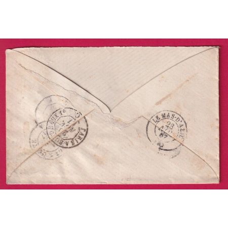 N°22 GC 2996 LE PORT ST PERE LOIRE INFERIEURE CAD TYPE 22 POUR LE MAS D'AZIL ARIEGE INDICE 12 LETTRE COVER