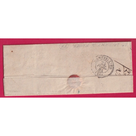 N°22 GC 4204 LE VIGAN GARD BOITE RURALE I ST LAURENT LE MINIER POUR MONTPELLIER HERAULT LETTRE COVER
