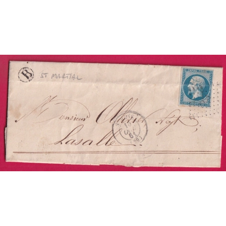N°14 PC 2954 SUMENE GARD BOITE RURALE B ST MARTIAL POUR LA SALLE LETTRE COVER