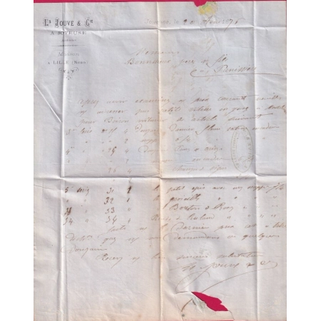 N°60 CAD TYPE 17 JOYEUSE ARDECHE POUR PANISSIERE LOIRE LETTRE COVER