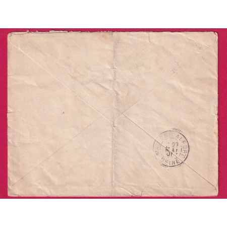 N°85 87 N°111 PAIRE MILLESIME 6 BOIGNEVILLE SEINE ET OISE 1901 LETTRE COVER